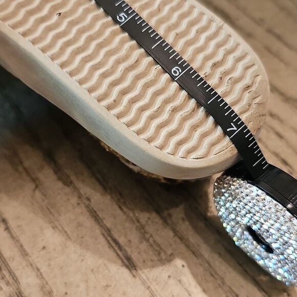 Gold Glitter Leopard Sneakers Size 10 - Picture 7 of 8